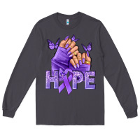 Smoke Hope all Cancers nails Long Sleeve Tee - NancyCooperArtShop