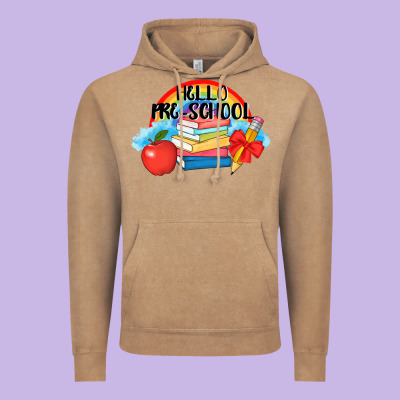 Hello Pre School Vintage Hoodie Designed By Adodesignshop