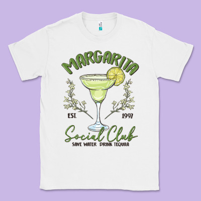Margarita Social Club Classic Tee Designed By Maliassmallbusiness