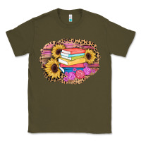 Army Green books sunflower back to school background Classic Tee - AdoDesignShop