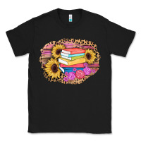 Black books sunflower back to school background Classic Tee - AdoDesignShop
