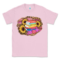 Bubblegum Pink books sunflower back to school background Classic Tee - AdoDesignShop