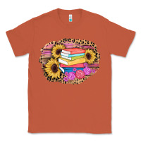 Copper books sunflower back to school background Classic Tee - AdoDesignShop