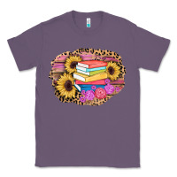 Lavender books sunflower back to school background Classic Tee - AdoDesignShop
