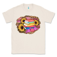 Natural books sunflower back to school background Classic Tee - AdoDesignShop