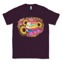 Plum books sunflower back to school background Classic Tee - AdoDesignShop
