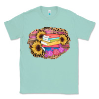 Seafoam books sunflower back to school background Classic Tee - AdoDesignShop