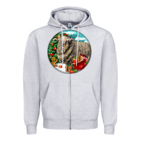 Heather Grey christmas merino wool sheep Zipper Hoodie - LillyAllenDesigns