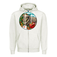 Oatmeal Heather christmas merino wool sheep Zipper Hoodie - LillyAllenDesigns