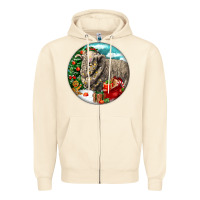 Sandshell christmas merino wool sheep Zipper Hoodie - LillyAllenDesigns