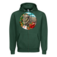 Sports Green christmas merino wool sheep Zipper Hoodie - LillyAllenDesigns