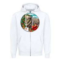 White christmas merino wool sheep Zipper Hoodie - LillyAllenDesigns