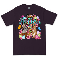 Plum Easter Day He lives Premium Tee - OliviaCreatesArt