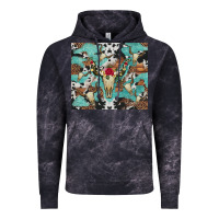 Cloud Black bull skull flowers cowhides and leopard Vintage Hoodie - Artiststas