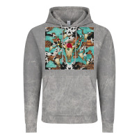 Cloud Rock bull skull flowers cowhides and leopard Vintage Hoodie - Artiststas