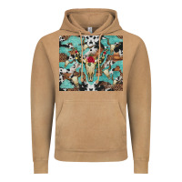 Vintage Camel bull skull flowers cowhides and leopard Vintage Hoodie - Artiststas