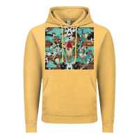 Vintage Mustard bull skull flowers cowhides and leopard Vintage Hoodie - Artiststas