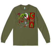 Army Green grinch hand cma nurse Long Sleeve Tee - NancyCooperArtShop