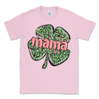 Bubblegum Pink leopard shamrock mama Classic Tee - MaliasSmallBusiness