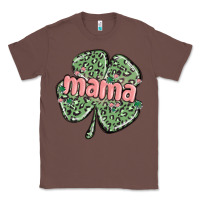 Chestnut leopard shamrock mama Classic Tee - MaliasSmallBusiness