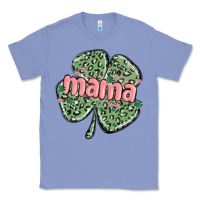Colony Blue leopard shamrock mama Classic Tee - MaliasSmallBusiness