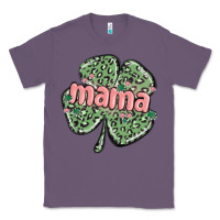 Lavender leopard shamrock mama Classic Tee - MaliasSmallBusiness