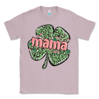Lilac leopard shamrock mama Classic Tee - MaliasSmallBusiness