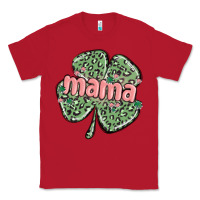 Red leopard shamrock mama Classic Tee - MaliasSmallBusiness
