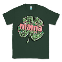 Sports Green leopard shamrock mama Classic Tee - MaliasSmallBusiness