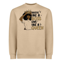 Mushroom hustle like a boss live like a queen Heavyweight Sweatshirt - MaliasSmallBusiness