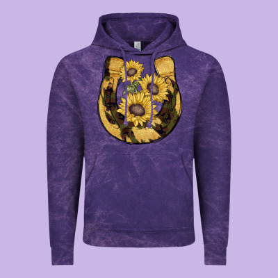 Horseshoe Sunflower Camouflage Vintage Hoodie Designed By Adodesignshop