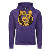 Cloud Purple horseshoe sunflower camouflage Vintage Hoodie - AdoDesignShop