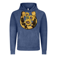 Vintage Denim horseshoe sunflower camouflage Vintage Hoodie - AdoDesignShop