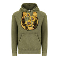 Vintage Olive horseshoe sunflower camouflage Vintage Hoodie - AdoDesignShop
