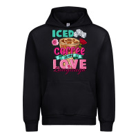 Black Iced Coffee is my love language Valentine's Day Urban Hoodie - FaDigitalArtStudio