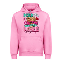 Fuchsia Pink Iced Coffee is my love language Valentine's Day Urban Hoodie - FaDigitalArtStudio