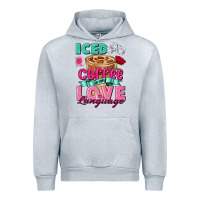 Heather Grey Iced Coffee is my love language Valentine's Day Urban Hoodie - FaDigitalArtStudio