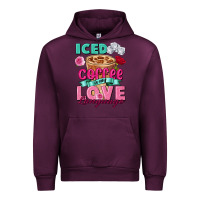 Mauve Wine Iced Coffee is my love language Valentine's Day Urban Hoodie - FaDigitalArtStudio