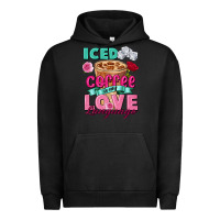 Pigment Black Iced Coffee is my love language Valentine's Day Urban Hoodie - FaDigitalArtStudio