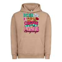 Pigment Burro Iced Coffee is my love language Valentine's Day Urban Hoodie - FaDigitalArtStudio
