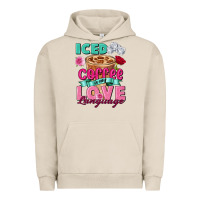 Pigment French Oak Iced Coffee is my love language Valentine's Day Urban Hoodie - FaDigitalArtStudio