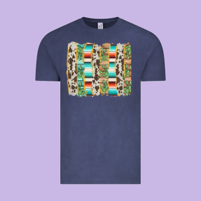 Western Brushstroke Vintage Tee Designed By Adodesignshop