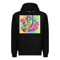 Black retro summer Premium Hoodie - TumblerDesignByShophia