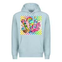 Blue Mist retro summer Premium Hoodie - TumblerDesignByShophia