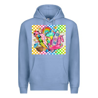 Colony Blue retro summer Premium Hoodie - TumblerDesignByShophia