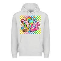 Dove Grey retro summer Premium Hoodie - TumblerDesignByShophia
