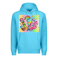 Ocean Blue retro summer Premium Hoodie - TumblerDesignByShophia
