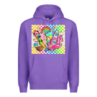 Purple retro summer Premium Hoodie - TumblerDesignByShophia