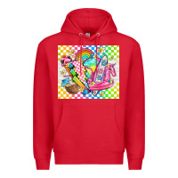 Red retro summer Premium Hoodie - TumblerDesignByShophia