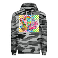 Slate Camo retro summer Premium Hoodie - TumblerDesignByShophia